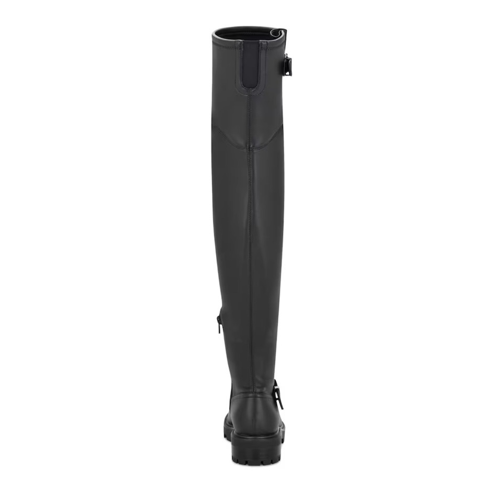 NWOT Nine West Nans Faux Leather Over-The-Knee OTK Pull-On Lug Sole Boot 7.5 - Picture 4 of 12